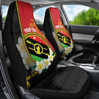 Personalised PNG Sauten Hailans Car Seat Cover Papua New Guinea Plumeria Melanesian Pattern LT14 - Polynesian Pride