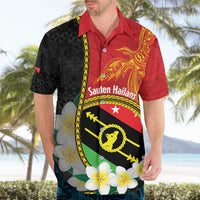 Personalised PNG Sauten Hailans Hawaiian Shirt Papua New Guinea Plumeria Melanesian Pattern LT14 - Polynesian Pride