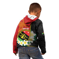 Personalised PNG Sauten Hailans Kid Hoodie Papua New Guinea Plumeria Melanesian Pattern LT14 - Polynesian Pride
