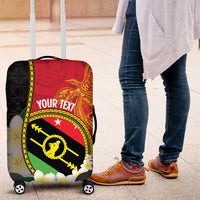 Personalised PNG Sauten Hailans Luggage Cover Papua New Guinea Plumeria Melanesian Pattern LT14 Red - Polynesian Pride