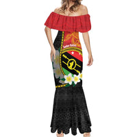 Personalised PNG Sauten Hailans Mermaid Dress Papua New Guinea Plumeria Melanesian Pattern LT14 - Polynesian Pride