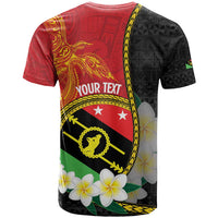 Personalised PNG Sauten Hailans T Shirt Papua New Guinea Plumeria Melanesian Pattern LT14 - Polynesian Pride