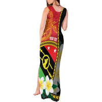 Personalised PNG Sauten Hailans Tank Maxi Dress Papua New Guinea Plumeria Melanesian Pattern LT14 - Polynesian Pride
