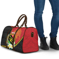 Personalised PNG Sauten Hailans Travel Bag Papua New Guinea Plumeria Melanesian Pattern LT14 - Polynesian Pride
