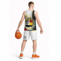 Personalised PNG Madang Provins Basketball Jersey Papua New Guinea Plumeria Melanesian Pattern LT14 - Polynesian Pride