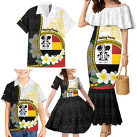 Personalised PNG Madang Provins Family Matching Mermaid Dress and Hawaiian Shirt Papua New Guinea Plumeria Melanesian Pattern LT14 - Polynesian Pride