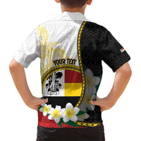Personalised PNG Madang Provins Family Matching Off Shoulder Maxi Dress and Hawaiian Shirt Papua New Guinea Plumeria Melanesian Pattern LT14 - Polynesian Pride