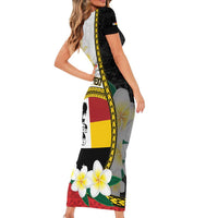 Personalised PNG Madang Provins Family Matching Short Sleeve Bodycon Dress and Hawaiian Shirt Papua New Guinea Plumeria Melanesian Pattern LT14 - Polynesian Pride