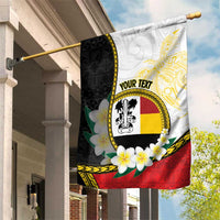 Personalised PNG Madang Provins Garden Flag Papua New Guinea Plumeria Melanesian Pattern LT14 House Flag White - Polynesian Pride