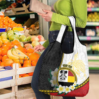 Personalised PNG Madang Provins Grocery Bag Papua New Guinea Plumeria Melanesian Pattern LT14 - Polynesian Pride