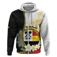 Personalised PNG Madang Provins Hoodie Papua New Guinea Plumeria Melanesian Pattern LT14 Zip Hoodie White - Polynesian Pride