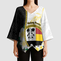 Personalised PNG Madang Provins Kimono Sleeve Blouse Papua New Guinea Plumeria Melanesian Pattern LT14 - Polynesian Pride