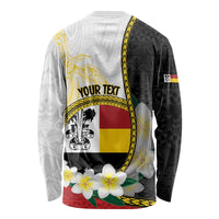 Personalised PNG Madang Provins Long Sleeve Shirt Papua New Guinea Plumeria Melanesian Pattern LT14 - Polynesian Pride