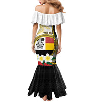 Personalised PNG Madang Provins Mermaid Dress Papua New Guinea Plumeria Melanesian Pattern LT14 - Polynesian Pride