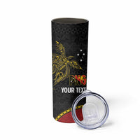 Personalised PNG Madang Provins Skinny Tumbler Papua New Guinea Plumeria Melanesian Pattern LT14 - Polynesian Pride