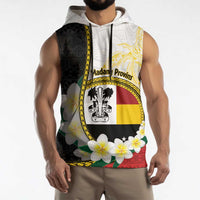Personalised PNG Madang Provins Sleeveless Hoodie Papua New Guinea Plumeria Melanesian Pattern LT14 - Polynesian Pride