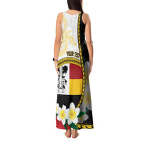 Personalised PNG Madang Provins Tank Maxi Dress Papua New Guinea Plumeria Melanesian Pattern LT14 - Polynesian Pride