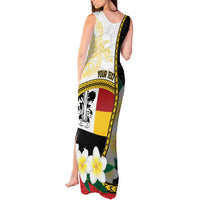 Personalised PNG Madang Provins Tank Maxi Dress Papua New Guinea Plumeria Melanesian Pattern LT14 - Polynesian Pride