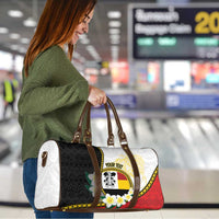 Personalised PNG Madang Provins Travel Bag Papua New Guinea Plumeria Melanesian Pattern LT14 - Polynesian Pride