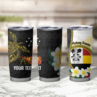 Personalised PNG Madang Provins Tumbler Cup Papua New Guinea Plumeria Melanesian Pattern LT14 - Polynesian Pride