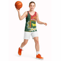 Personalised PNG Oro Provins Basketball Jersey Papua New Guinea Plumeria Melanesian Pattern LT14 - Polynesian Pride