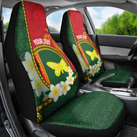 Personalised PNG Oro Provins Car Seat Cover Papua New Guinea Plumeria Melanesian Pattern LT14 - Polynesian Pride
