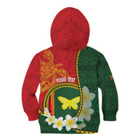 Personalised PNG Oro Provins Kid Hoodie Papua New Guinea Plumeria Melanesian Pattern LT14 - Polynesian Pride