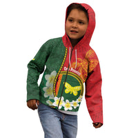 Personalised PNG Oro Provins Kid Hoodie Papua New Guinea Plumeria Melanesian Pattern LT14 - Polynesian Pride