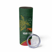 Personalised PNG Oro Provins Skinny Tumbler Papua New Guinea Plumeria Melanesian Pattern LT14 - Polynesian Pride