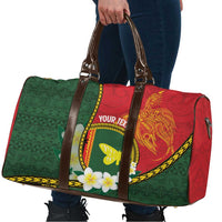 Personalised PNG Oro Provins Travel Bag Papua New Guinea Plumeria Melanesian Pattern LT14 - Polynesian Pride
