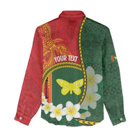 Personalised PNG Oro Provins Women Casual Shirt Papua New Guinea Plumeria Melanesian Pattern LT14 - Polynesian Pride