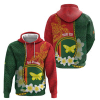 Personalised PNG Oro Provins Zip Hoodie Papua New Guinea Plumeria Melanesian Pattern LT14 - Polynesian Pride