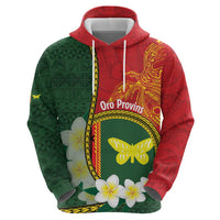 Personalised PNG Oro Provins Zip Hoodie Papua New Guinea Plumeria Melanesian Pattern LT14 - Polynesian Pride