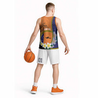 Personalised PNG Niu Ailan Basketball Jersey Papua New Guinea Plumeria Melanesian Pattern LT14 - Polynesian Pride