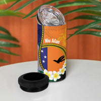 Personalised PNG Niu Ailan 4 in 1 Can Cooler Tumbler Papua New Guinea Plumeria Melanesian Pattern LT14 - Polynesian Pride
