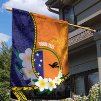 Personalised PNG Niu Ailan Garden Flag Papua New Guinea Plumeria Melanesian Pattern LT14 - Polynesian Pride