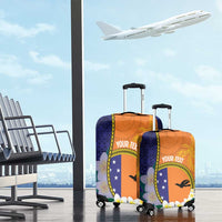 Personalised PNG Niu Ailan Luggage Cover Papua New Guinea Plumeria Melanesian Pattern LT14 - Polynesian Pride
