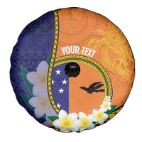 Personalised PNG Niu Ailan Spare Tire Cover Papua New Guinea Plumeria Melanesian Pattern LT14 - Polynesian Pride