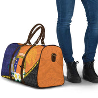 Personalised PNG Niu Ailan Travel Bag Papua New Guinea Plumeria Melanesian Pattern LT14 - Polynesian Pride