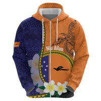 Personalised PNG Niu Ailan Zip Hoodie Papua New Guinea Plumeria Melanesian Pattern LT14 - Polynesian Pride