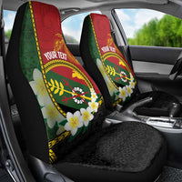 Personalised PNG Simbu Provins Car Seat Cover Papua New Guinea Plumeria Melanesian Pattern LT14 - Polynesian Pride