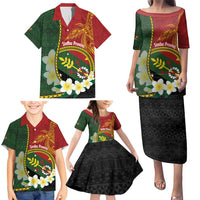 Personalised PNG Simbu Provins Family Matching Puletasi and Hawaiian Shirt Papua New Guinea Plumeria Melanesian Pattern LT14 - Polynesian Pride