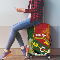 Personalised PNG Simbu Provins Luggage Cover Papua New Guinea Plumeria Melanesian Pattern LT14 - Polynesian Pride