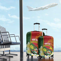 Personalised PNG Simbu Provins Luggage Cover Papua New Guinea Plumeria Melanesian Pattern LT14 - Polynesian Pride