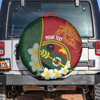 Personalised PNG Simbu Provins Spare Tire Cover Papua New Guinea Plumeria Melanesian Pattern LT14 Green - Polynesian Pride
