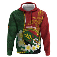 Personalised PNG Simbu Provins Zip Hoodie Papua New Guinea Plumeria Melanesian Pattern LT14 Pullover Hoodie Green - Polynesian Pride