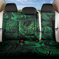 New Zealand Tuatara Back Car Seat Cover Aotearoa Maori Clematis Flowers - Green LT14 One Size Green - Polynesian Pride