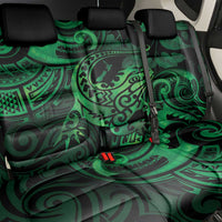 New Zealand Tuatara Back Car Seat Cover Aotearoa Maori Clematis Flowers - Green LT14 - Polynesian Pride