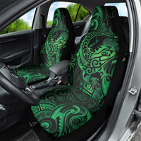 New Zealand Tuatara Car Seat Cover Aotearoa Maori Clematis Flowers - Green LT14 - Polynesian Pride