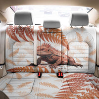 Red New Zealand Tuatara Back Car Seat Cover Aotearoa Sphenodon Punctatus Silver Fern LT14 - Polynesian Pride